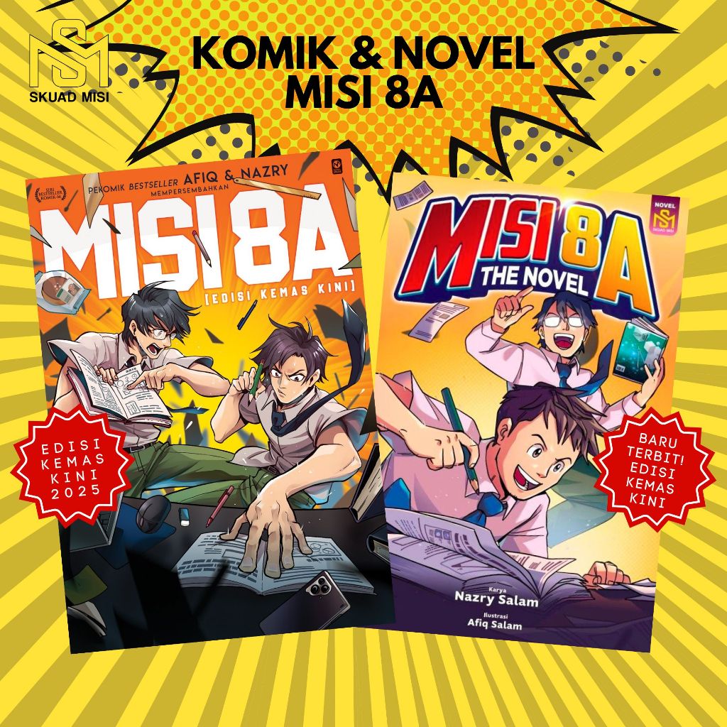KOMIK MISI 8A EDISI KEMAS KINI | MISI 8A THE NOVEL | AFIQ & NAZRY