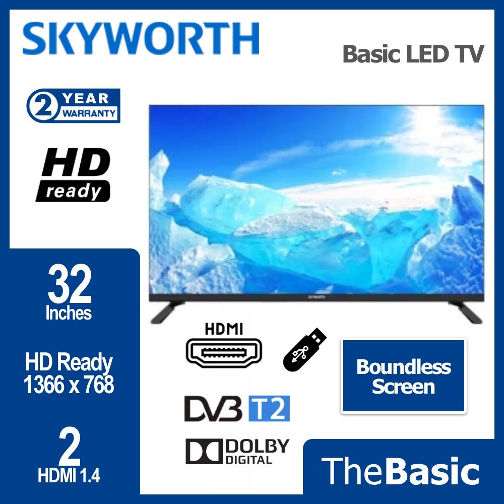 [LOWEST PRICE IN SARAWAK] SKYWORTH 32STD2100 32" LED BASIC TV