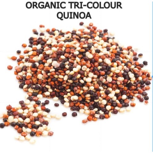 250g | 500g ORGANIC TRI-COLOUR QUINOA IMPORTED FROM BOLIVIA (HEALTHIER CHOICE)