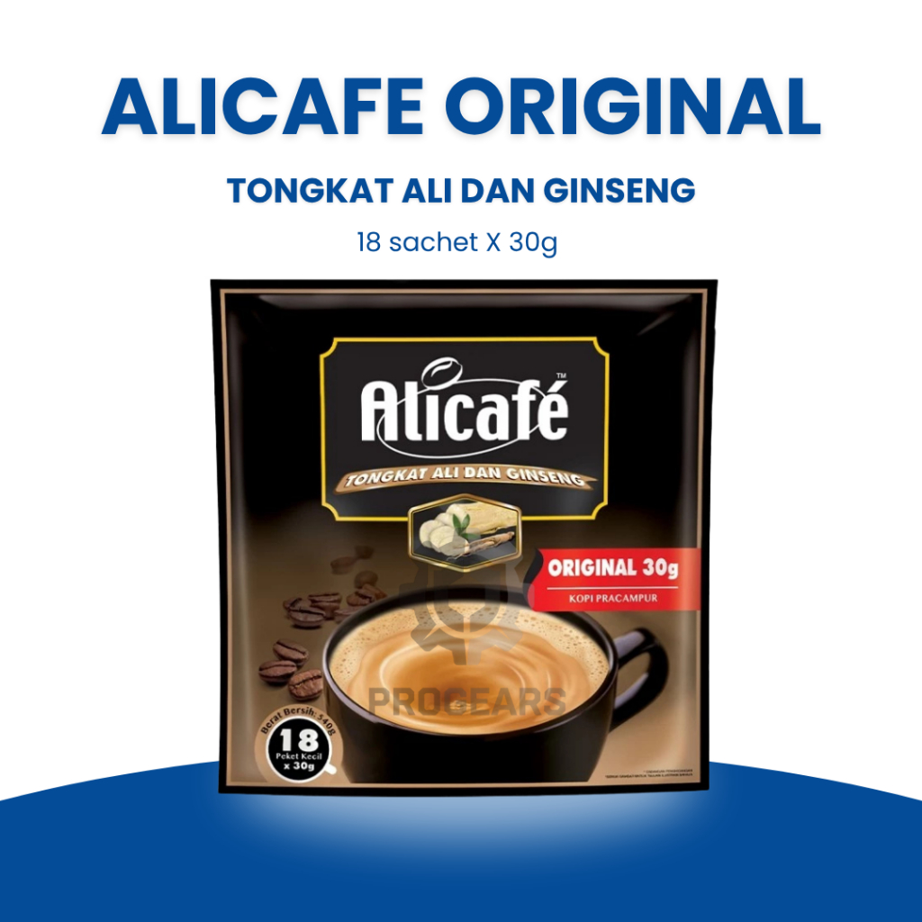Alicafe Tongkat Ali & Ginseng Original Instant Coffee (30g x 18 Sachets) – Herbal Energy Coffee