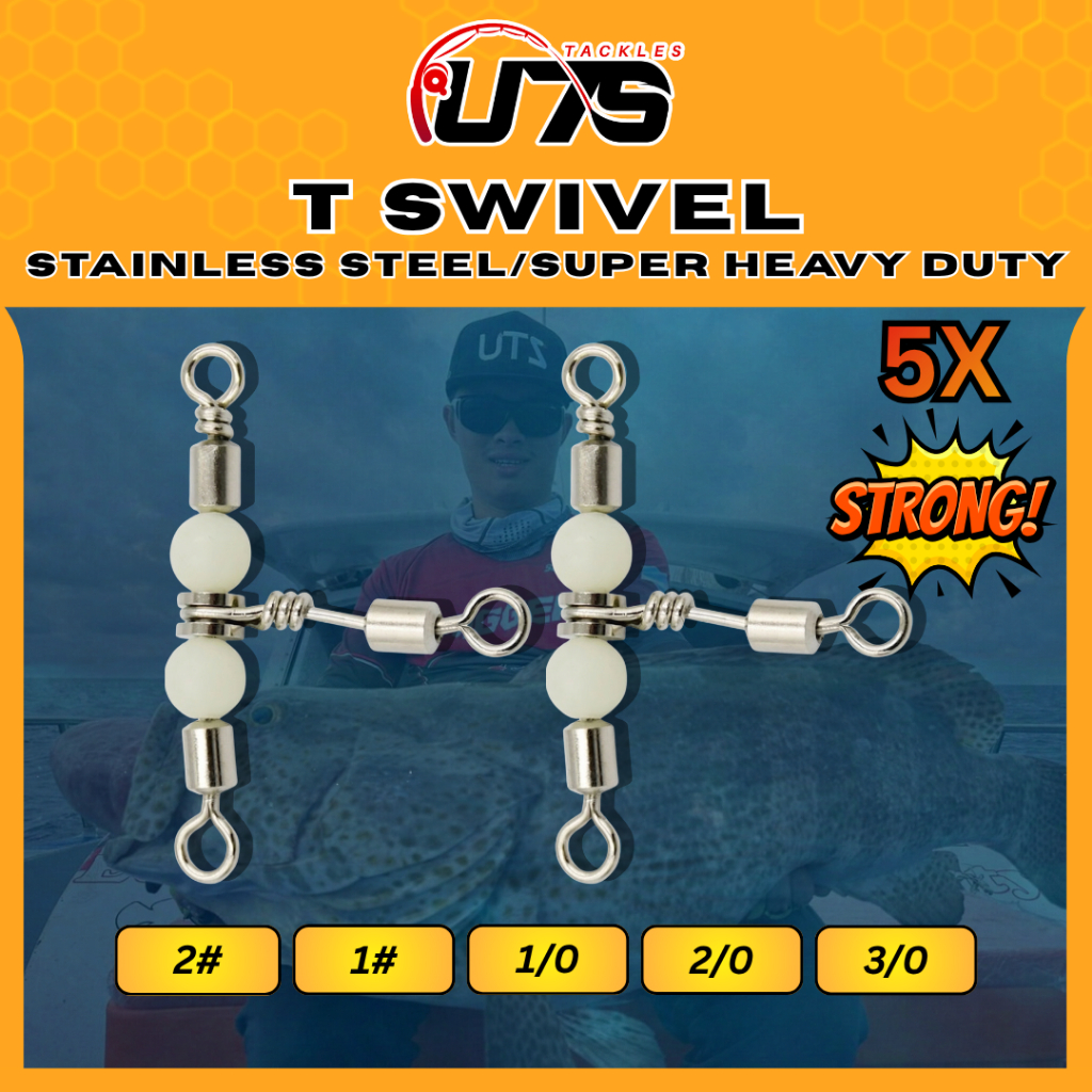 UTS T Swivel/Stainless Steel SUS304 T Type Swivel/Luminous T-Type Swivel/Cross Line T-Type Rolling Anti Twist Lumo Bead