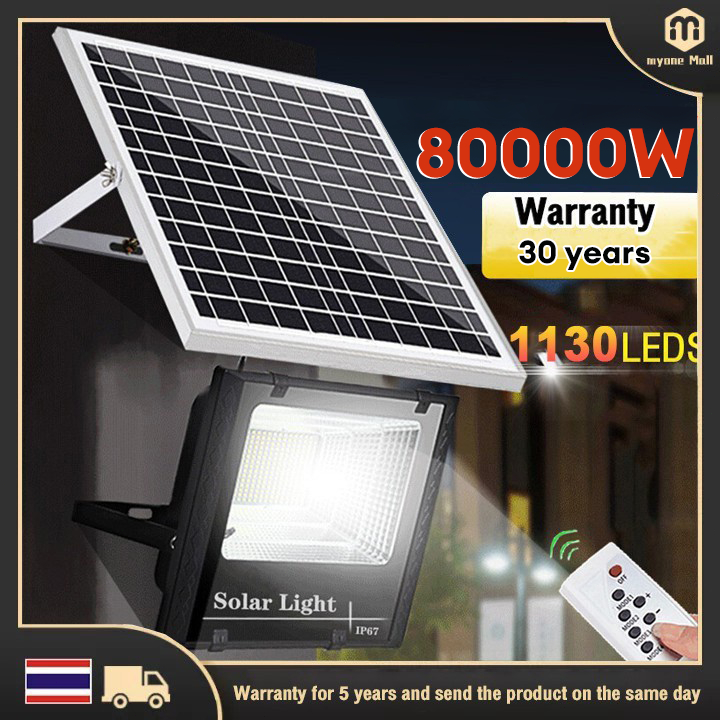 【Official Product】Solar light outdoor lighting 80000W Solar Spotlight lampu solar IP68 Waterproof solar Street l
