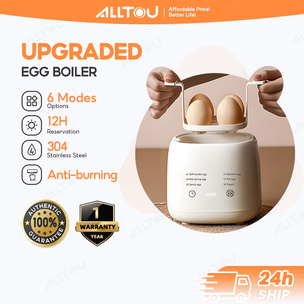 ALLTOU Egg Boiler Multi-Functional Egg Cooker for Breakfast Telur Maker Half Boiled Egg Maker 煮蛋器