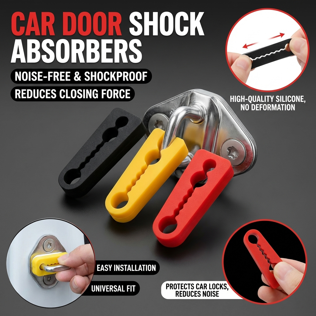 8 Pcs Car Door Lock Sound Shock-absorbing Damper Deadener Buffer Shock Proof Pads Car Accessories