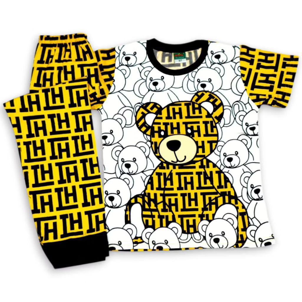 24hrs⚡ Full Printed Baju Budak Lelaki Pyjamas Pajamas Sonic Dinosaur Superhero Truck 1-6 Tahun