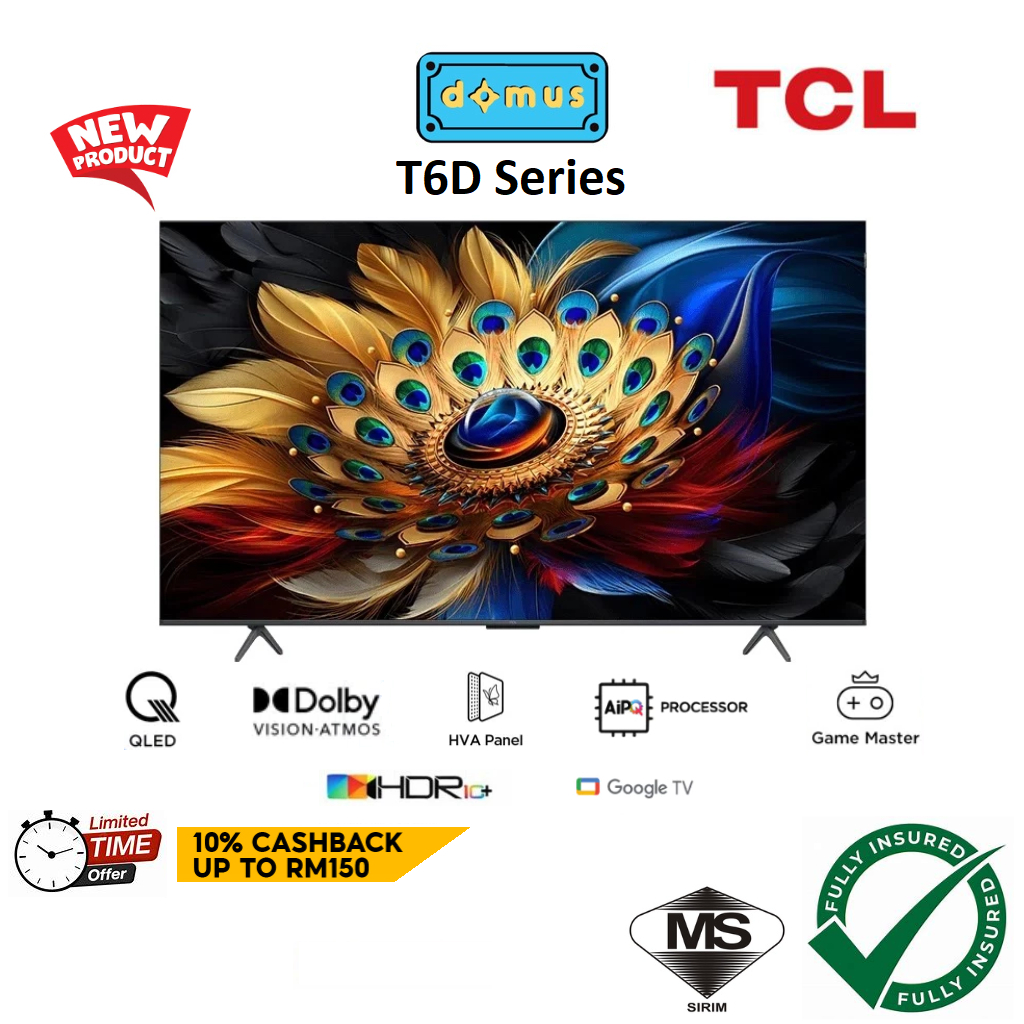 FREE SHIPPING TCL 50" 55" 65" 75" G90K-IU / T6D Series QLED Quantum Dot 4K 60hz UHD Google TV LED 55T6D 65T6D 75T6D