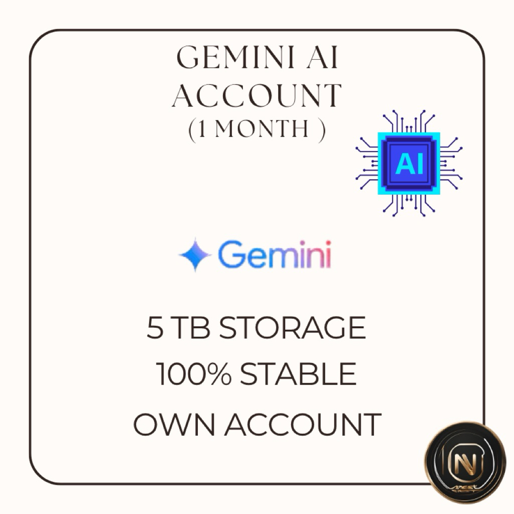Gemini AI Pro 1 Month Subscription | OWN PRIVATE ACCOUNT |1 MONTHS | ALL DEVICES