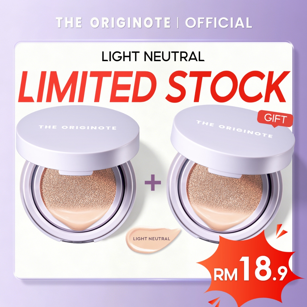 The Originote High Cover Serum Cushion - Oil Control Cushion foundation - Makeup Base with a light texture on the face