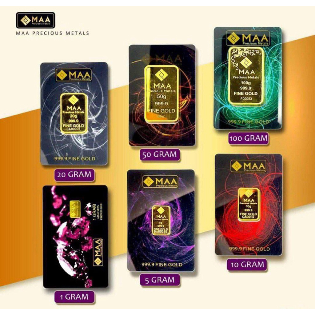 MAA Precious Metal 1g GoldBar (NEW) (Au 999.9)