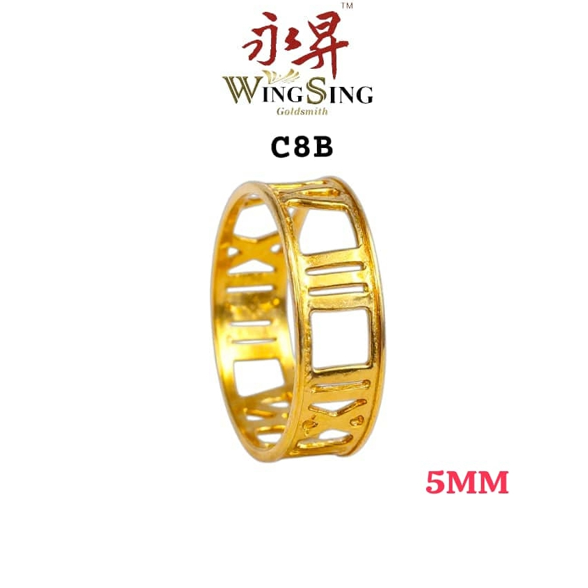 Wing Sing 916 Cincin Roman CBR Emas 916 / 黄金实心罗马戒指/ 916 Gold Roman Ring