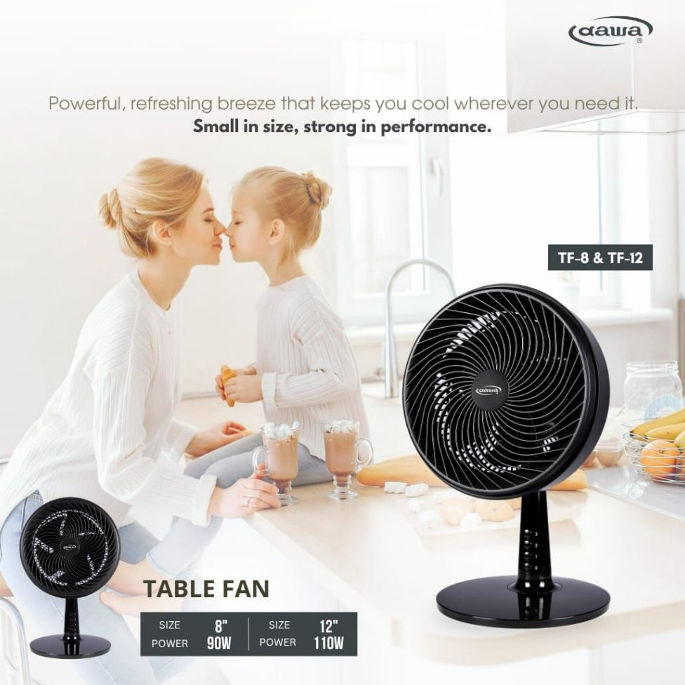 Powerful TURBO HOMELUX Table Fan 8" HTF-208PW Jet Air Circulation Fan Kipas Angin Meja 8” Kipas Meja