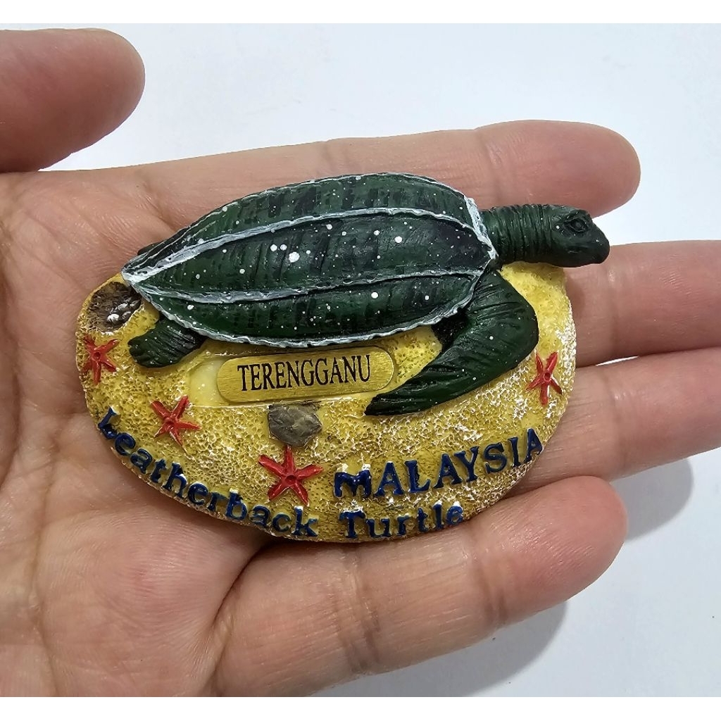 Fridge Magnet Penang Fishing Village and Terengganu Turtle | Penang Turtle