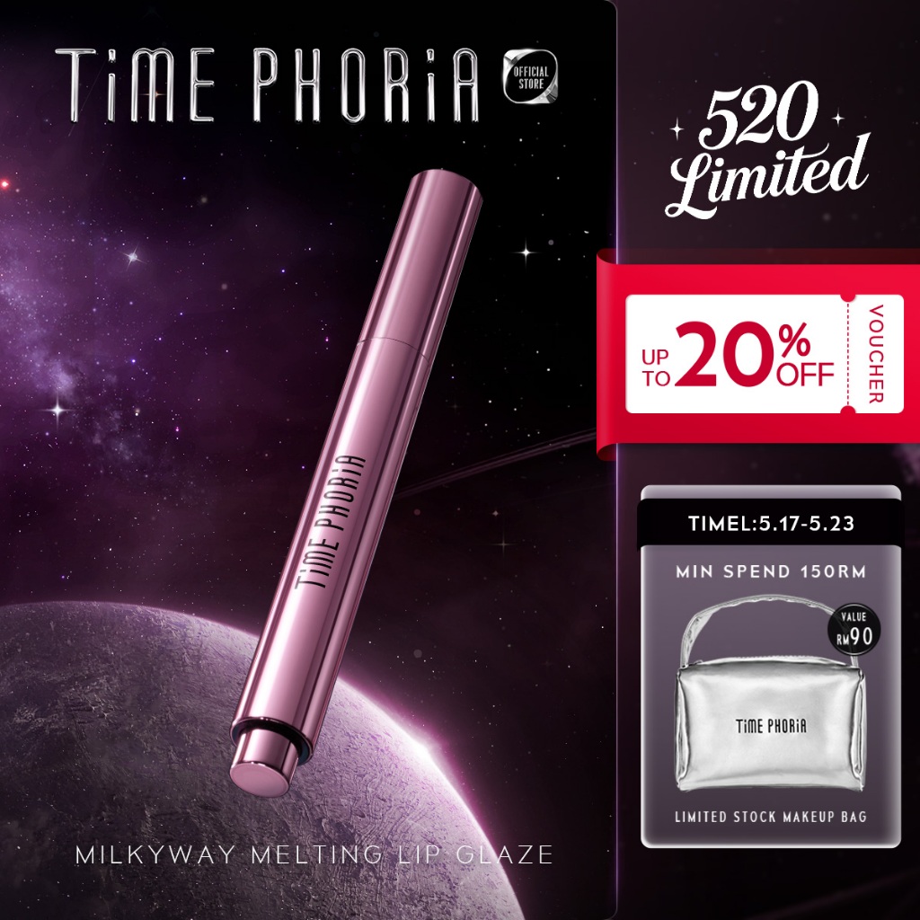 TIME PHORIA - Milkyway Melting Lip Balm Lip Gloss Lipbalm Make Up 5D Mirror-Like Luminous Solid-To-Liquid Non-Greasy