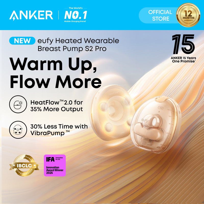 [2026 New] eufy S2 Pro Hands Free Wearable Breast Pump with HeatFlow 2.0 Technology and App Control