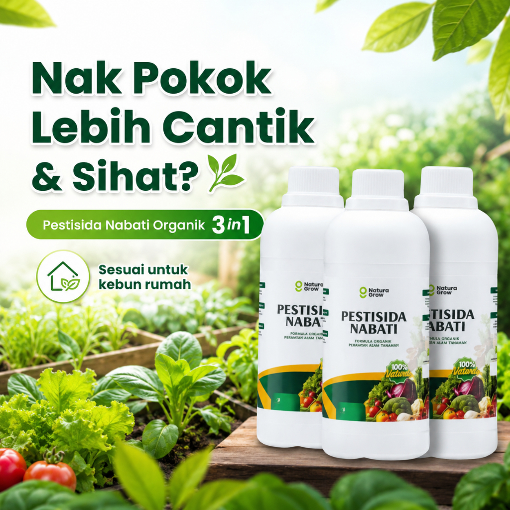 [EXTRA] Pestisida Nabati 3in1 (3 Masalah 1 Botol) Mesra Tanaman Untuk Cili Tomato Sayur Rumah 250ml