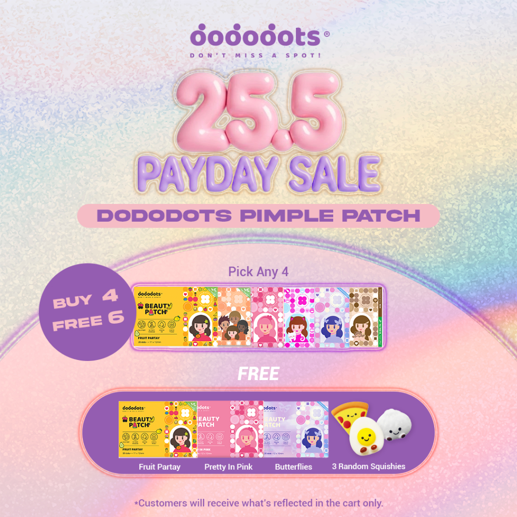 [25.5 SALE: B4F6] Dododots Pimple Patches - ALL | Asia's No.1 Clinical-Grade Hydrocolloid Acne Patch w/wo Tea Tree Oil