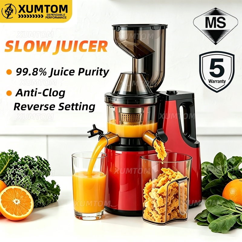 Upgrade🔥 Big Mouth Masticating Cold Press Slow Juicer Multi-functional Fruit Vegetable Juice Extractor Mesin Jus