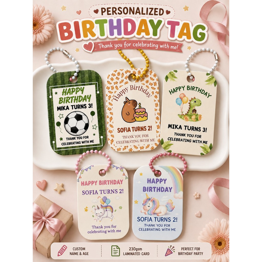 Personalized Birthday Tag