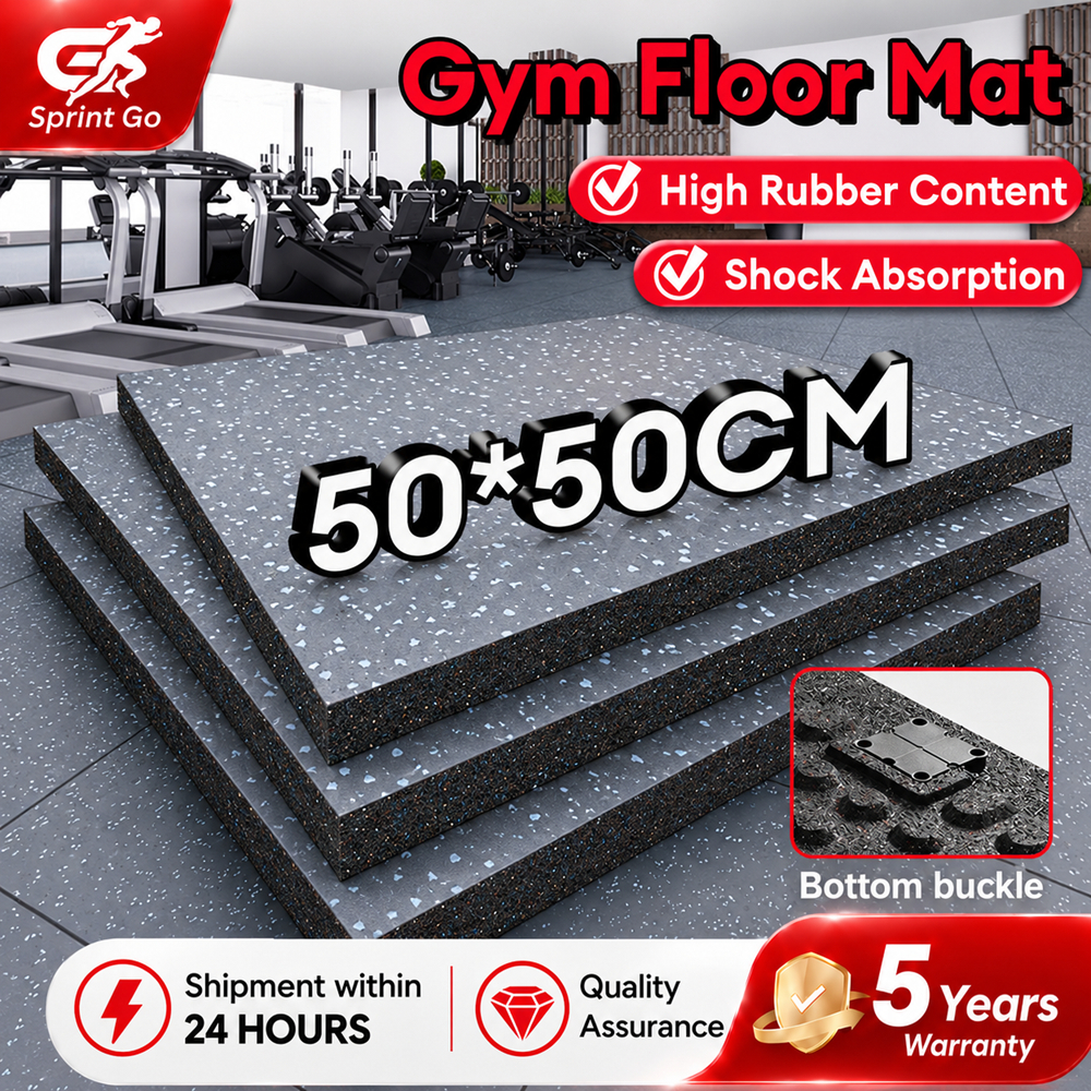【Wholesale Offer】Rubber floor Mat 50cm*50cm*2cm cushioning mat soundproof floor barbell dumbbell mat function Indoor
