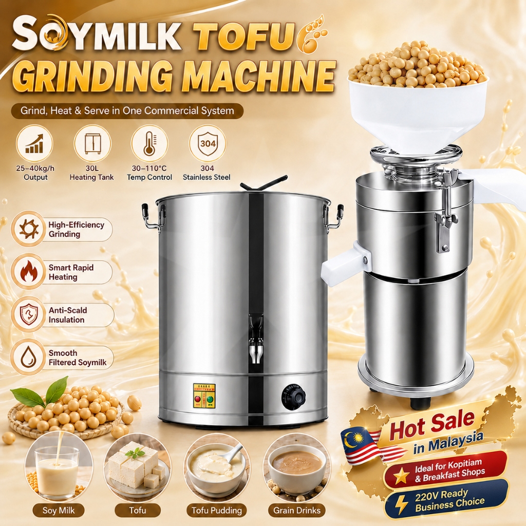 Soymilk Tofu Grinding Machine Heavy Duty Commercial Soya Bean Grinder Separator Filter Mesin Kacang Soya 豆浆机商用