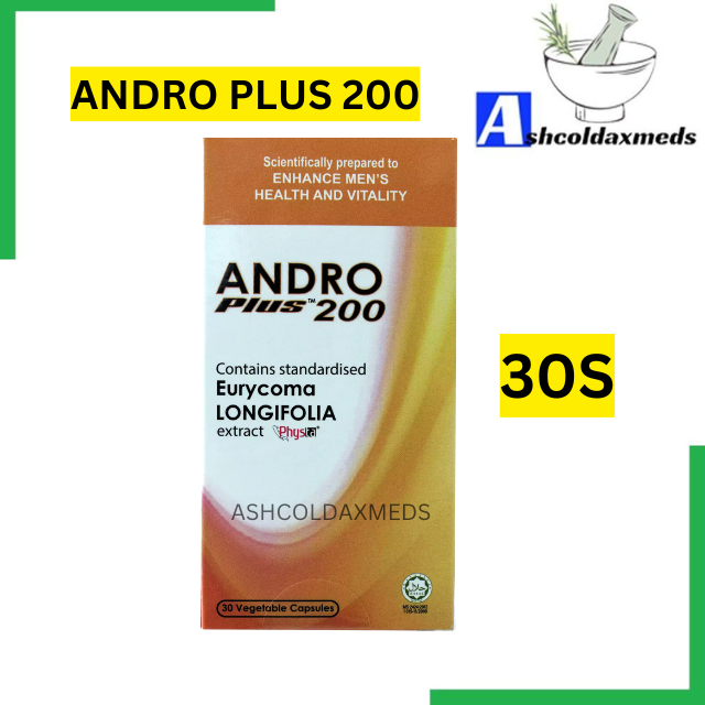 Andro Plus 200 30s capsules EXP02/2028 (Men's Health And Vitality) Water Soluble Tongkat Ali
