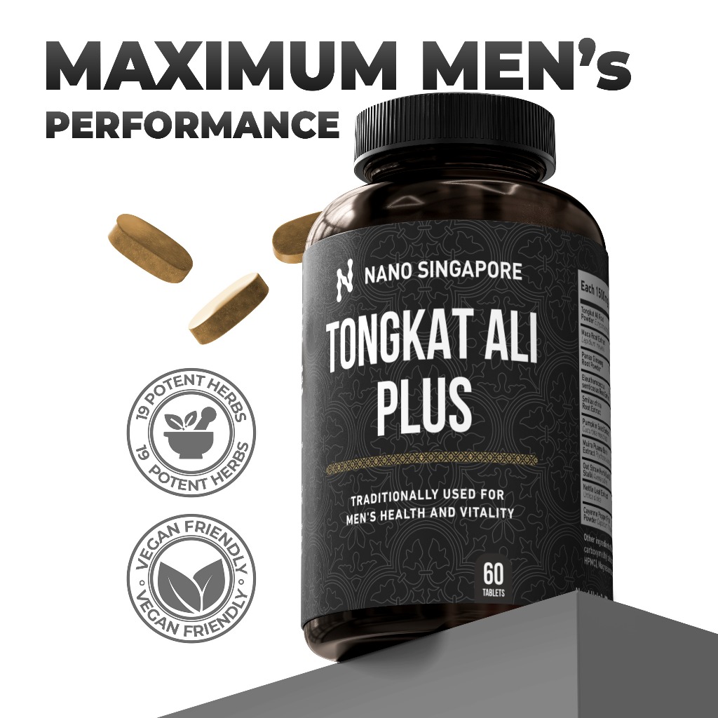Nano Singapore Tongkat Ali Plus With 19 All Natural Herbs - Men Vitality, Energy & Performance Booster