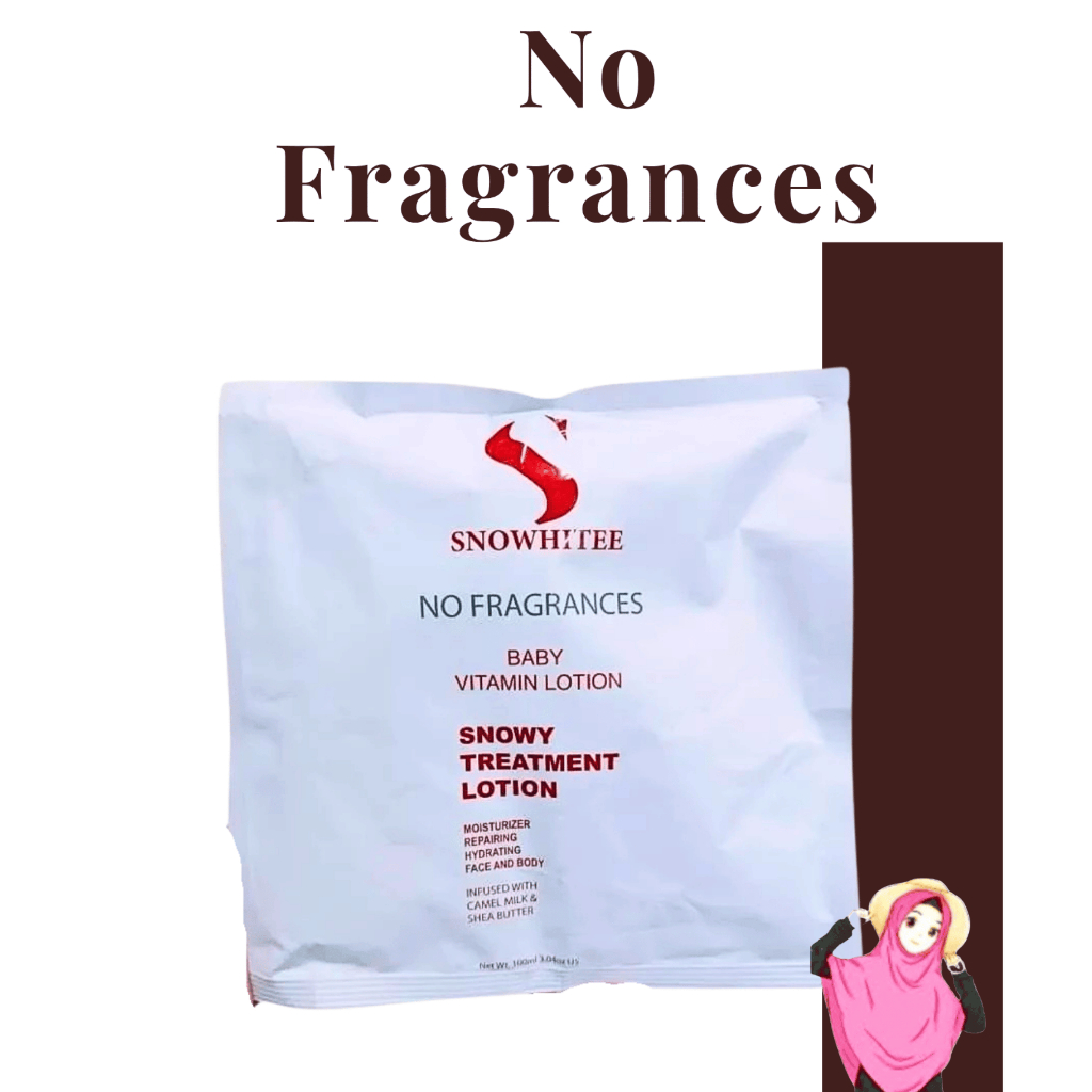 Snowhitee Losyen  Snowy Baby NO FRAGRANCES Muka & Badan Dari   Susu Unta & Mentega Shea | Penjagaan Harian