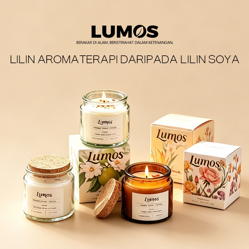 LUMOS (Flash Sale)scented candle Lilin Aroma Beraroma Cenderahati Perkahwinan selesa kehidupan Keselamatan