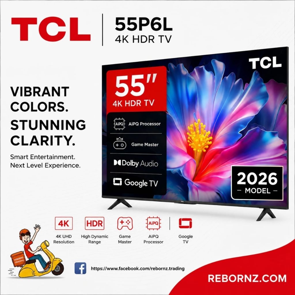 TCL 55" 4K UHD HDR Google TV 2026 55P6L
