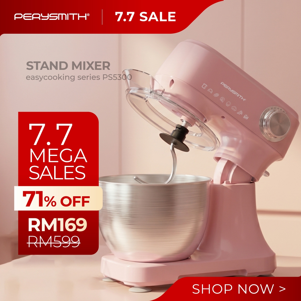 PerySmith PS5300 4L Stand Mixer EasyCooking Series (Mesin Adun | mixer cake | dough mixer | mesin uli tepung doh)