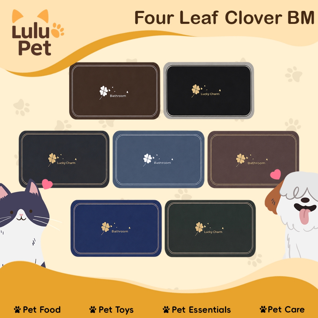 LuluPet Tikar Haiwan Pet Anti Slip Mat Quick Dry Absorbent Paw Drying Feeding Litter Box Floor Carpet for Cat Dog Home