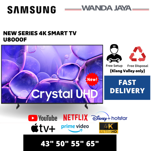 [FAST DELIVERY] Samsung TV U8000F 4K UHD Smart TV (43" / 50" / 55"/ 65") U8000F
