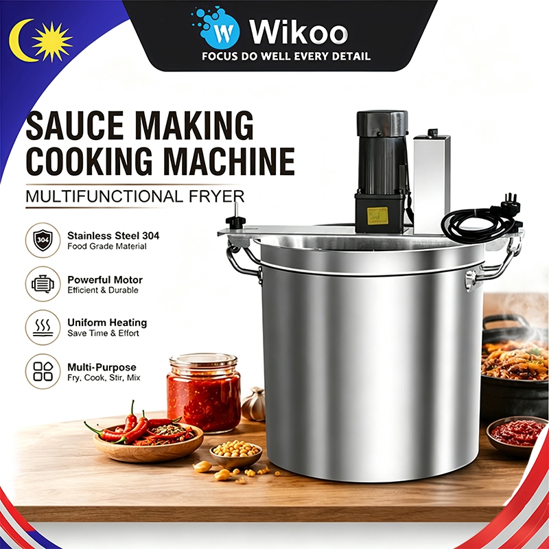 Automatic Sauce Sambal Paste Pes Stir Frying Pot Stirrer Auto Cooking Machine Fry Cooker Mixe  Mesin Penggerak搅拌机
