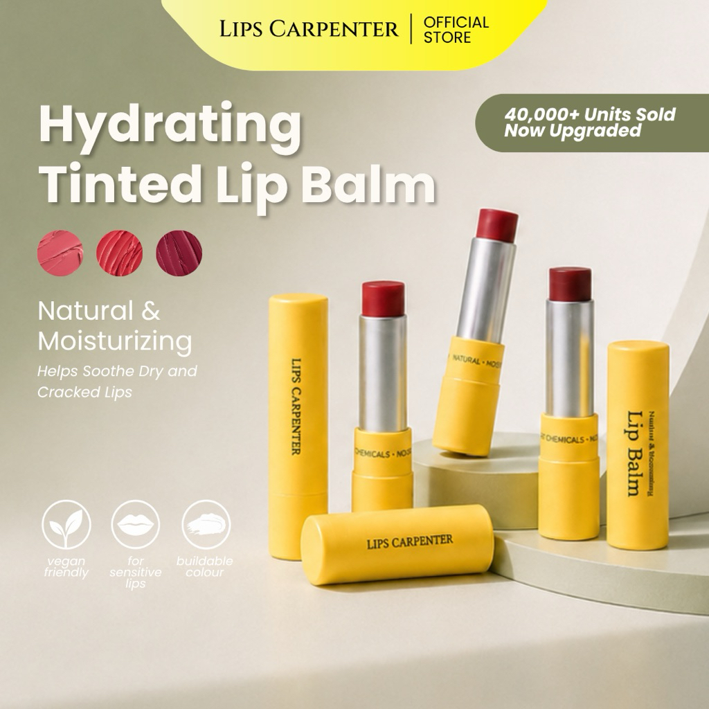 Lips Carpenter [NEW✨] Tinted Lip Balm - Moisturising for Dry & Sensitive Lips