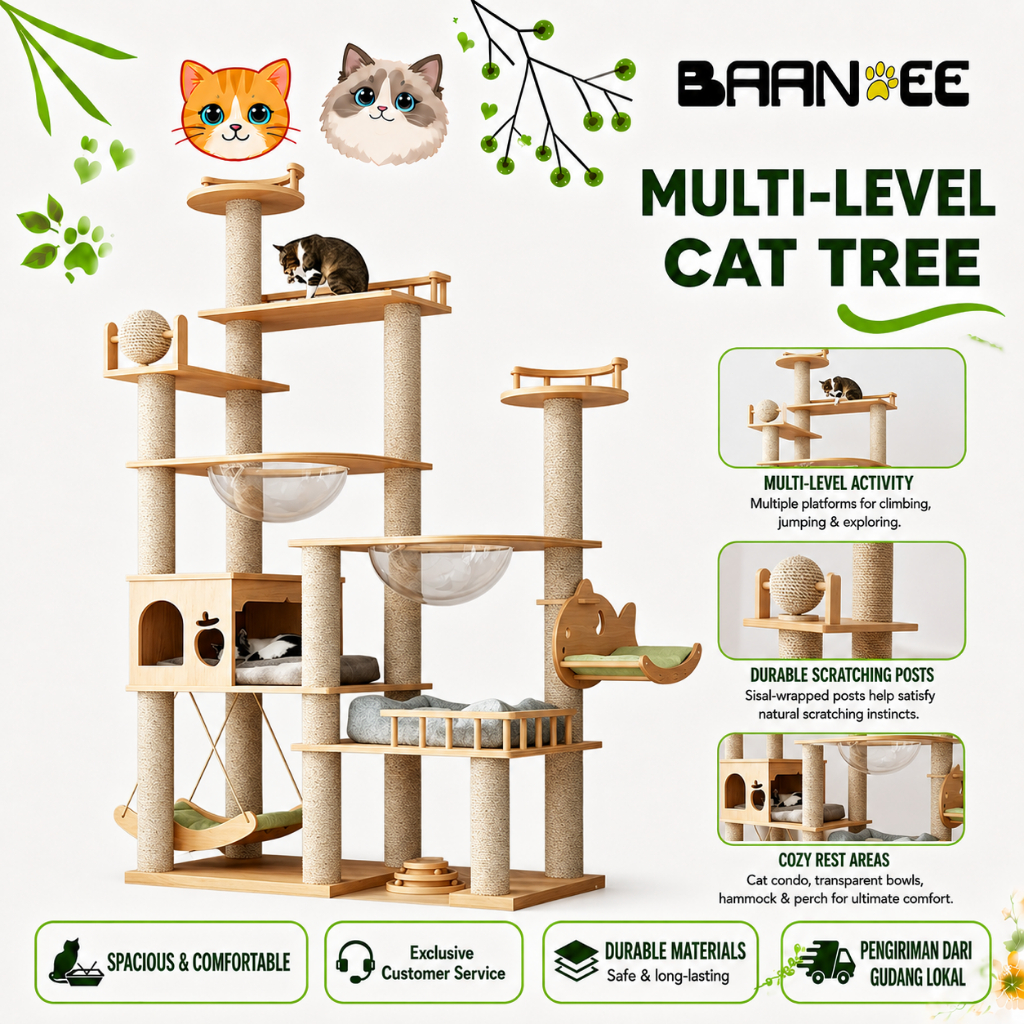 Modern Cat Tree Furniture – Sleek Feline Perch That Blends Effortlessly Into Your Home Decor 大型猫爬架