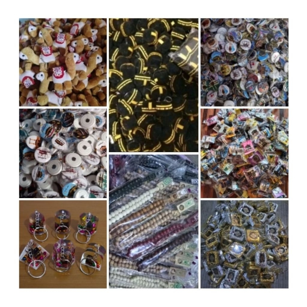 100pcs GANTUNGAN KEYCHAIN ISLAMIK, KEYCHAIN KAABAH, KEYCHAIN UNTA SOUVENIR GIFT UMRAH HAJI