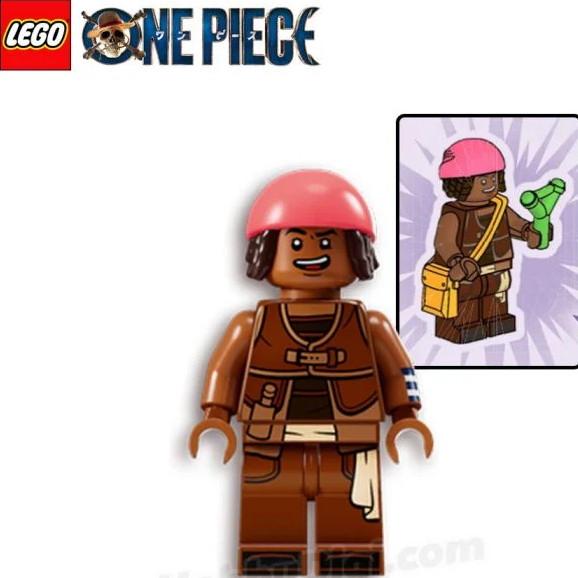 LEGO OP015 One Piece 75640 - Usopp Coral Bandana Minifigure with Sling bag and Slingshot