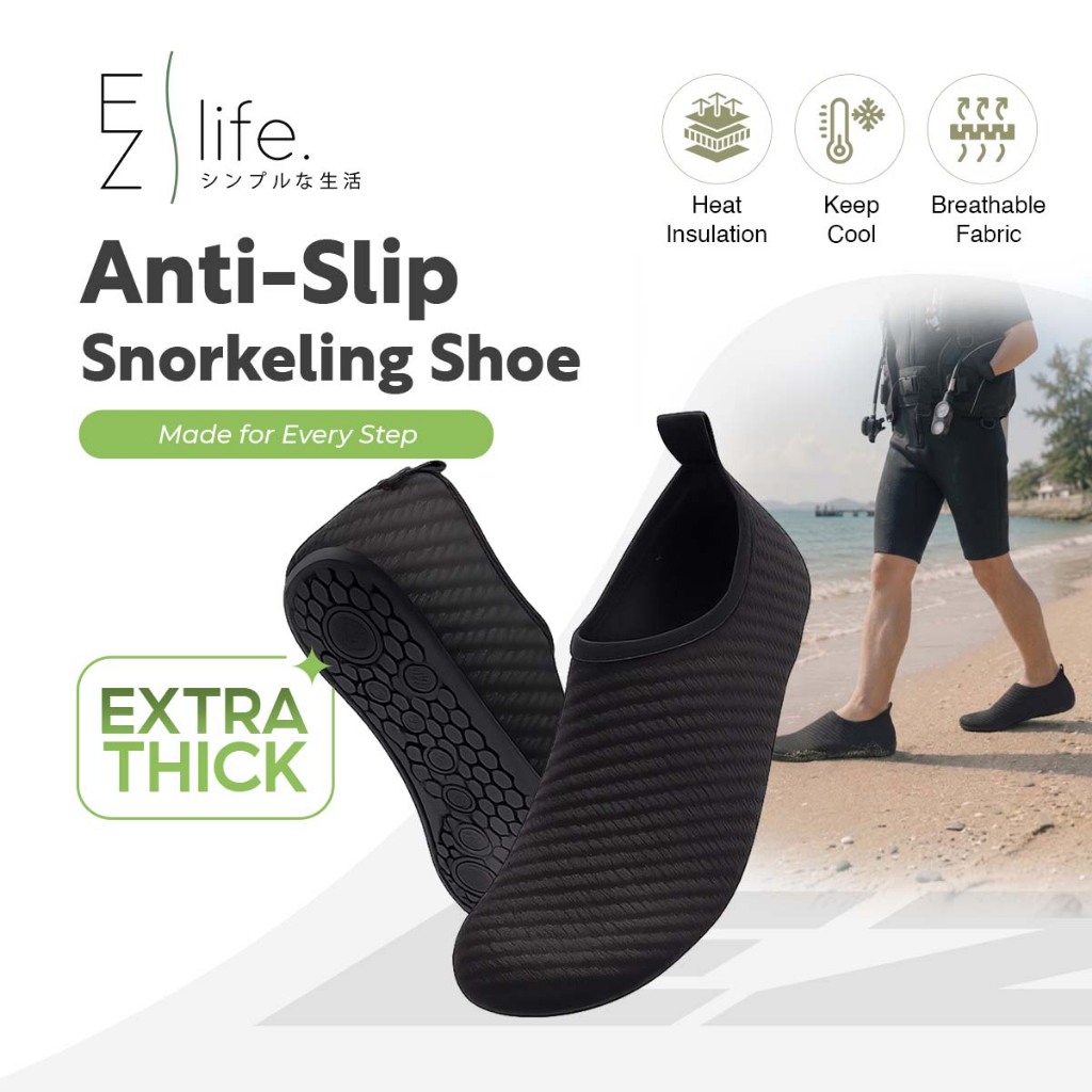 [LEBIH TEBAL] EzLife Beach Shoes Anti-Slip Kasut Pantai Kasut Snorkeling Shoe Swimming Aqua Shoes 游泳鞋 沙滩鞋