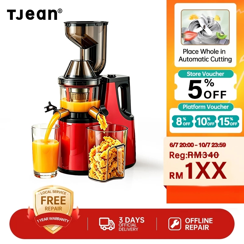 TJean 150W Masticating Cold Press SlowJuicer with 304 Stainless Steel Blade Rinse-Clean in One Go SunVita S2 Mesin Jus