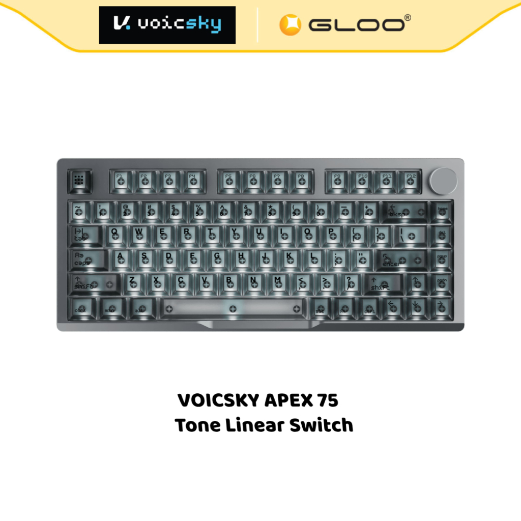 VOICSKY APEX 75 Tri Mode Aluminum Mechanical Keyboard with Tone Linear Switch - Dark