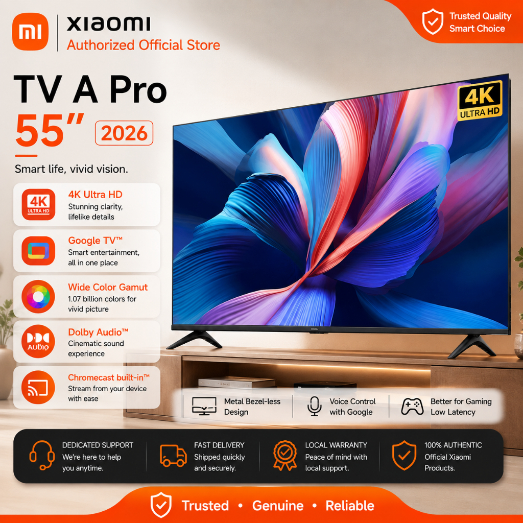 Xiaomi TV A Pro 55 2026 - 4K QLED Quantum Display | High Refresh rate