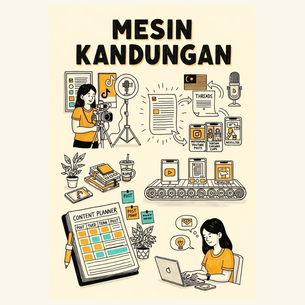 Ebook Mesin Kandungan: Cipta Sekali, Edar ke Mana-Mana (PDF, Bahasa Melayu)