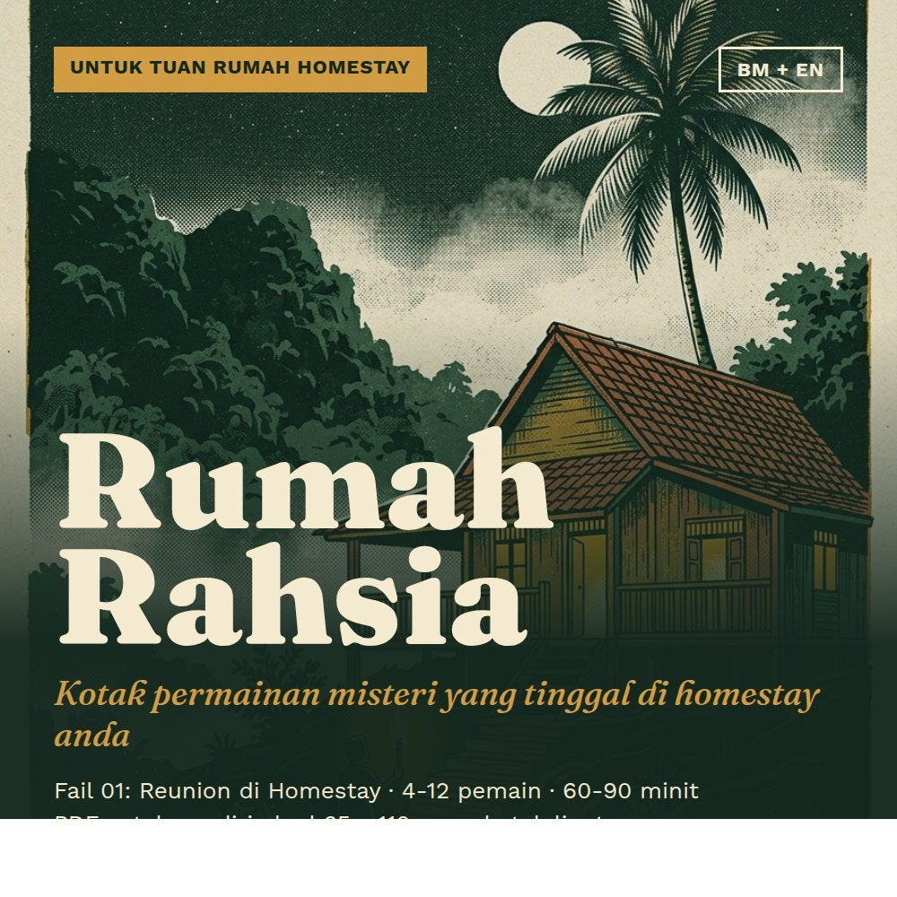 Ebook Rumah Rahsia Fail 01 Reunion di Homestay Kotak Permainan Misteri Untuk Tuan Rumah Homestay (Printable PDF, BM+EN)