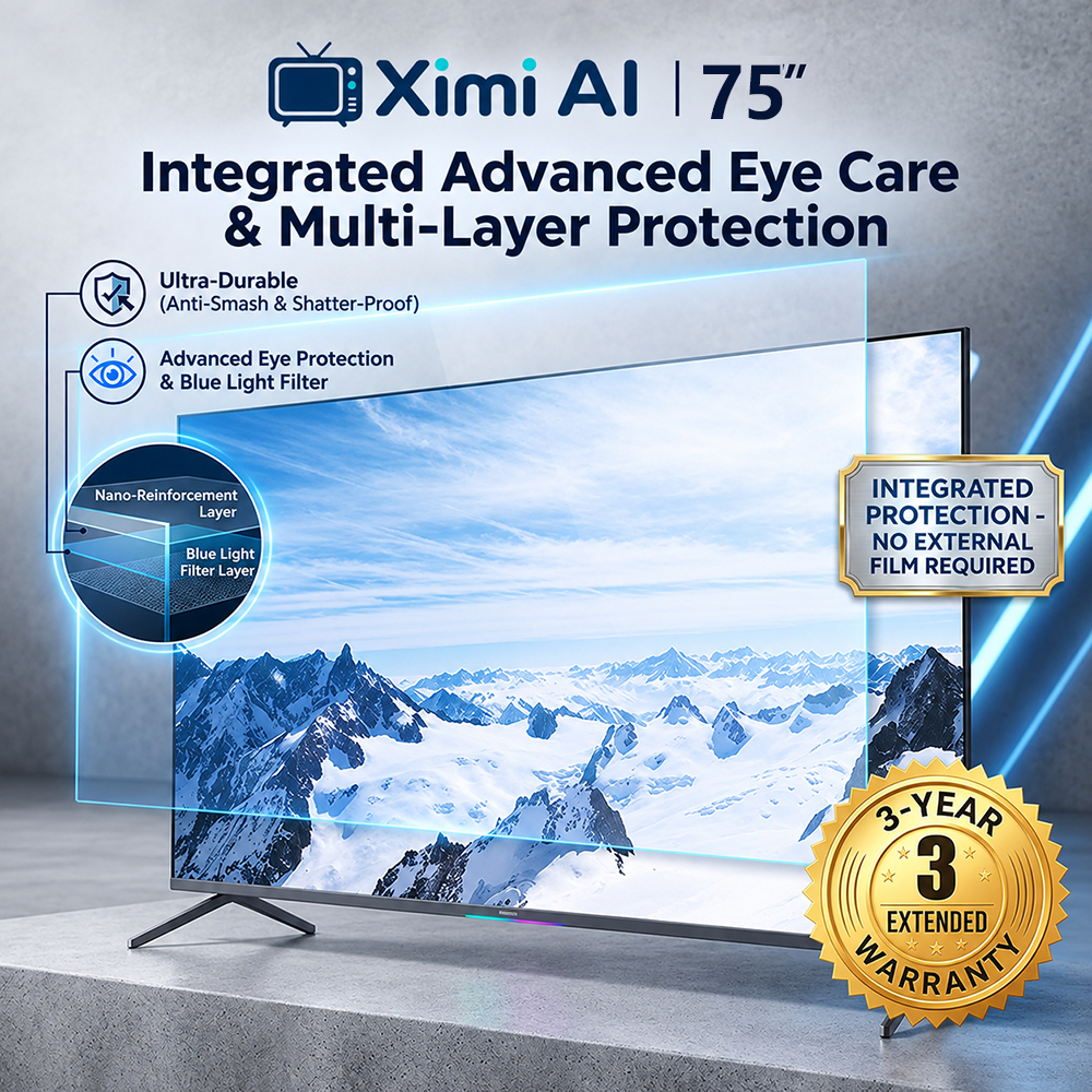 2026 Android TV (65"/75") 4K | YouTube | Netflix | 3-Year Warranty | Shatterproof | Blue Light Protection