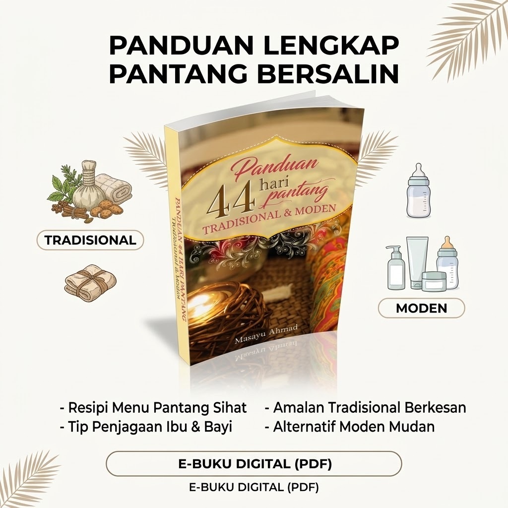 Ebook Panduan Lengkap 44 Hari Berpantang Tradisional Moden (BONUS Ebook Panduan Berpantang)