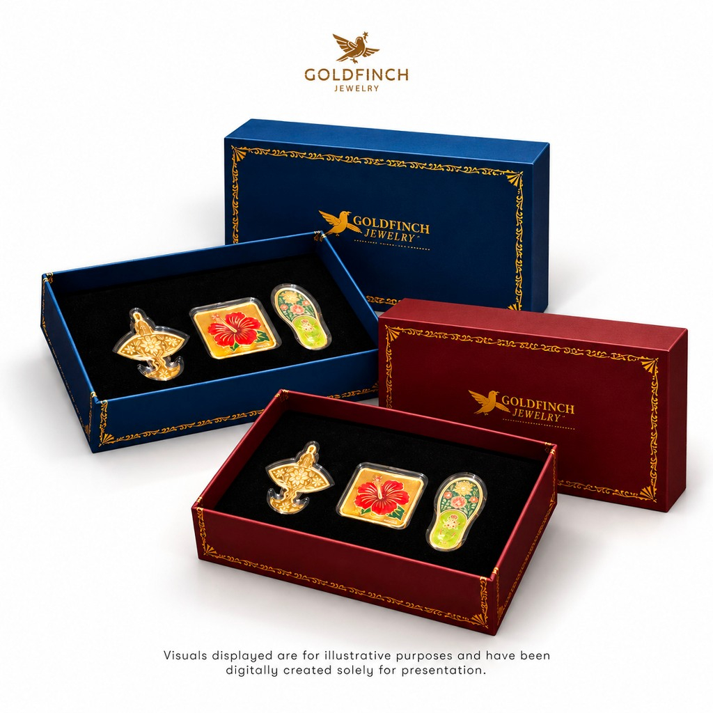 GOLDFINCH Goldbar Koleksi Warisan Malaya Emas 999/24K Set 3 in 1|Wau Bulan,&hellip;