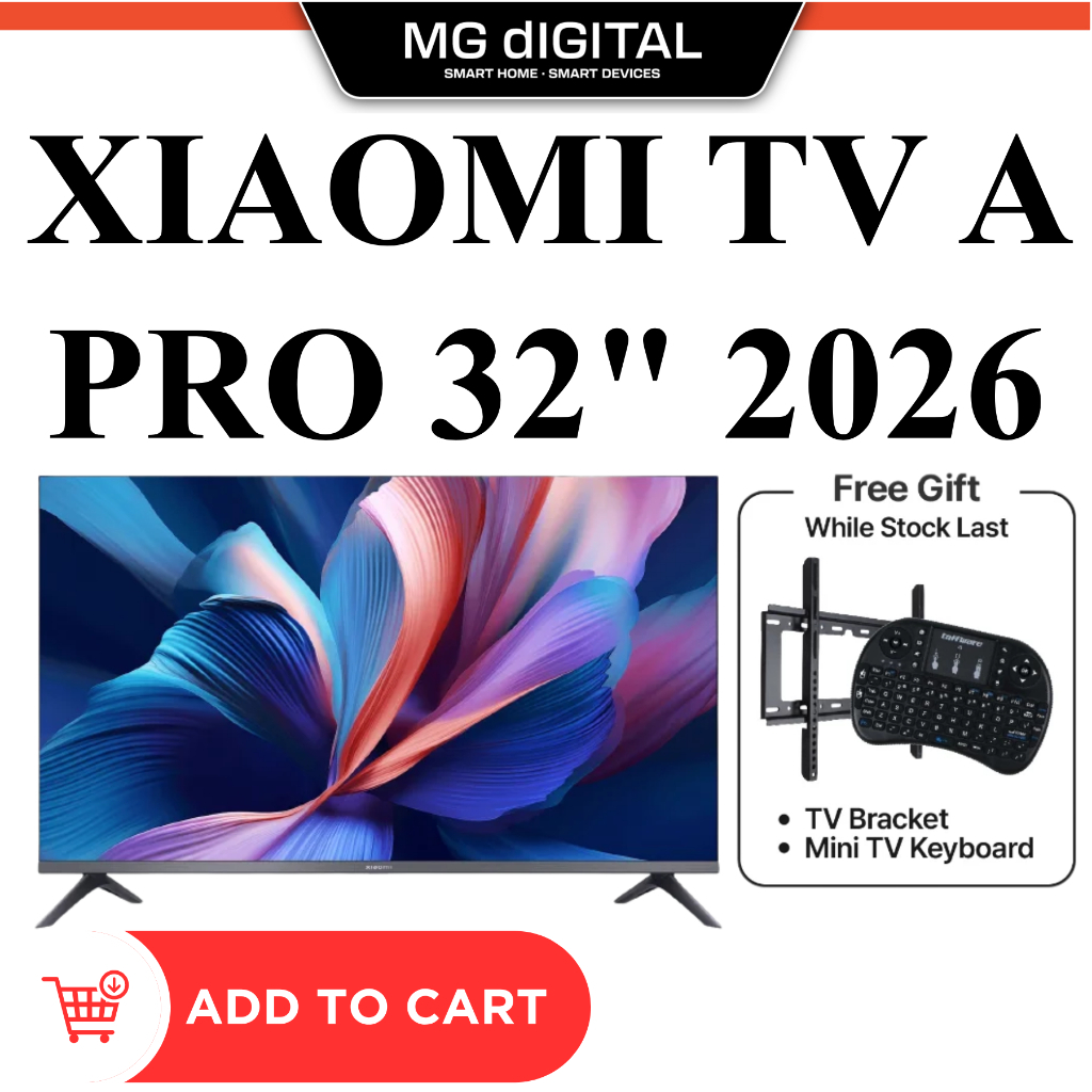 [MY Set | Self-Pickup] Xiaomi TV A Pro 2026 Version 32" QLED | 16.7 Million Colours Xiaomi Smart TV