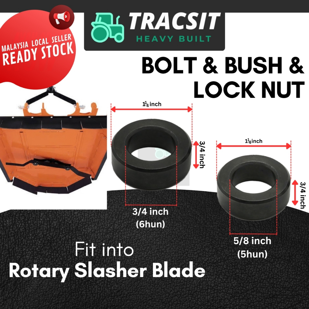 Bush for Rotary Slasher Blade Tractor / Bush Untuk Pisau Mesin Potong Rumput Trekta (5 Hun 5/8", 6 Hun 3/4")