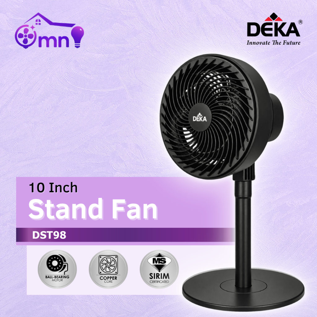 DEKA DST98 10" 10 Inch SIRIM AC Motor Fan Gale Fan Table Fan Electric Stand Fan Kipas Berdiri Angin Kuat 大风风扇 直立扇 DST-98