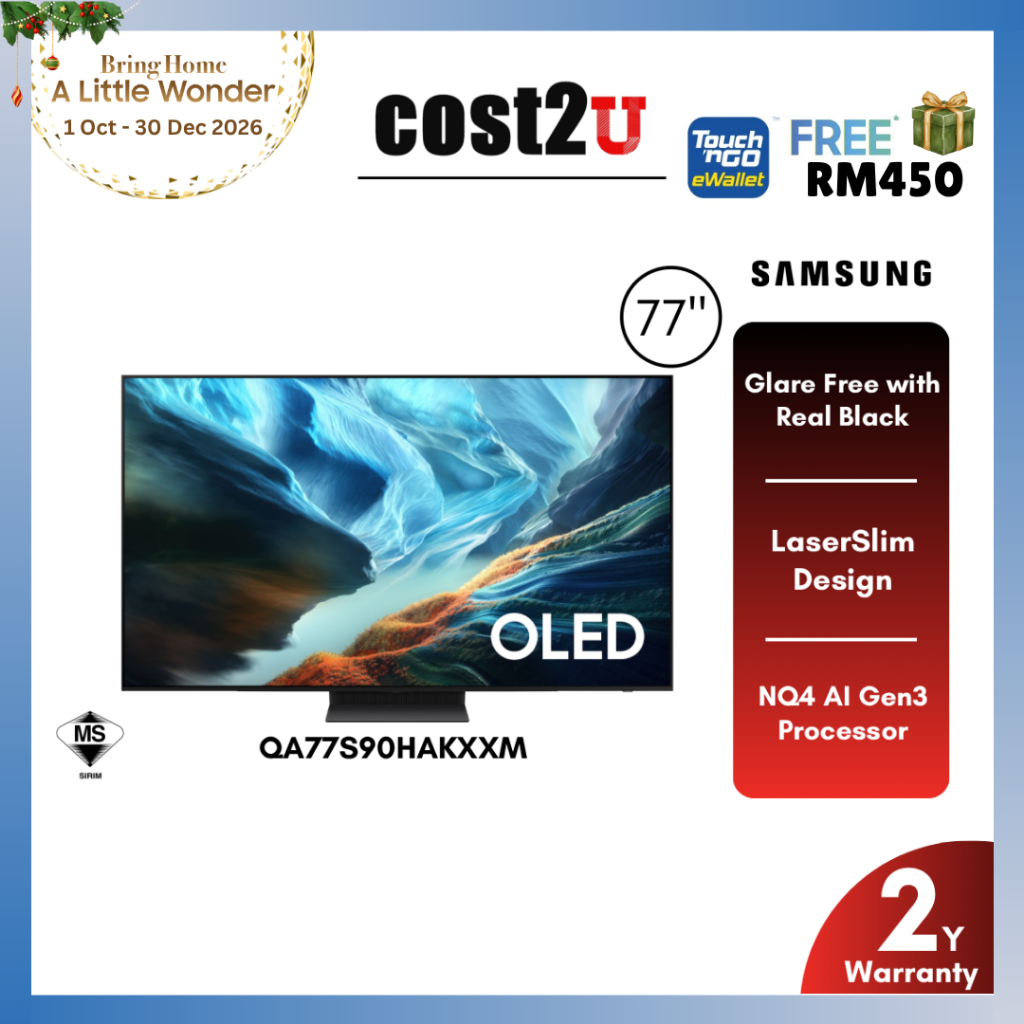 Samsung (77/65") S85F/S90H/S85H OLED 4K AI Smart TV | QA77S90HAKXXM QA65S85HAEXXM (Television 电视机)